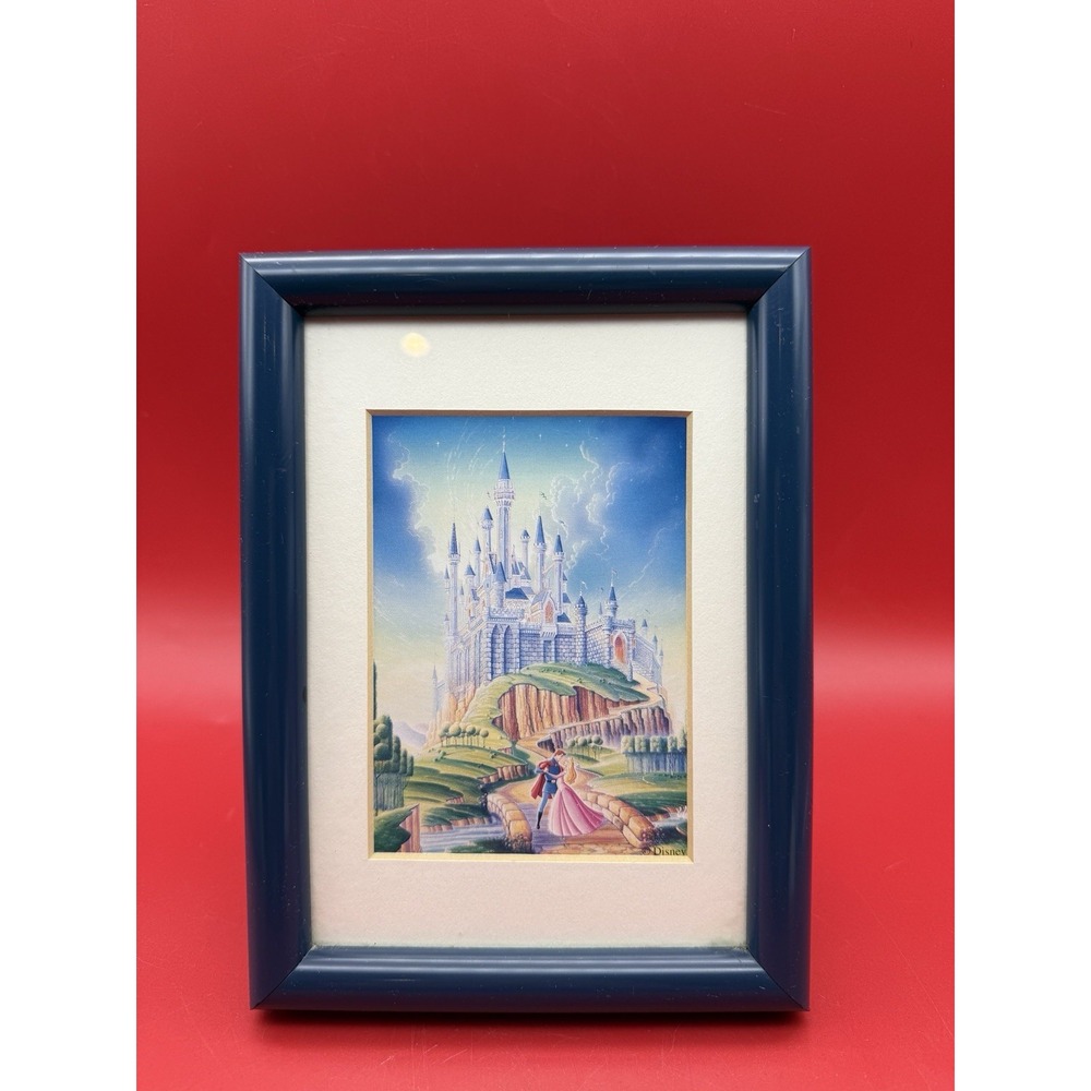Vintage Disney Sleeping Beauty Aurora & Prince Framed Print Music Box